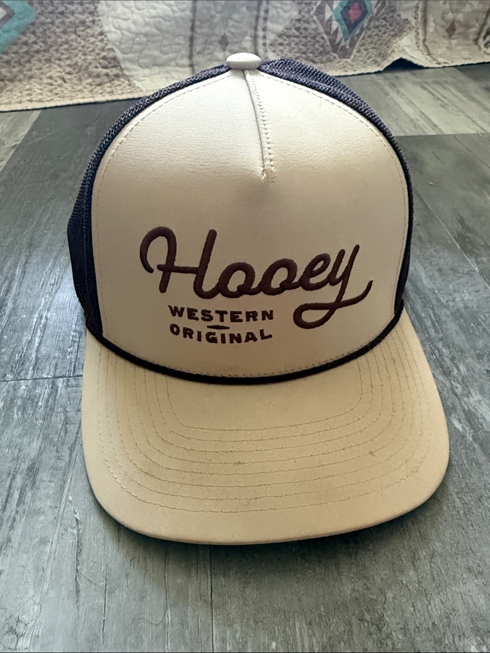 Hooey Tan and Brown Snapback Hat